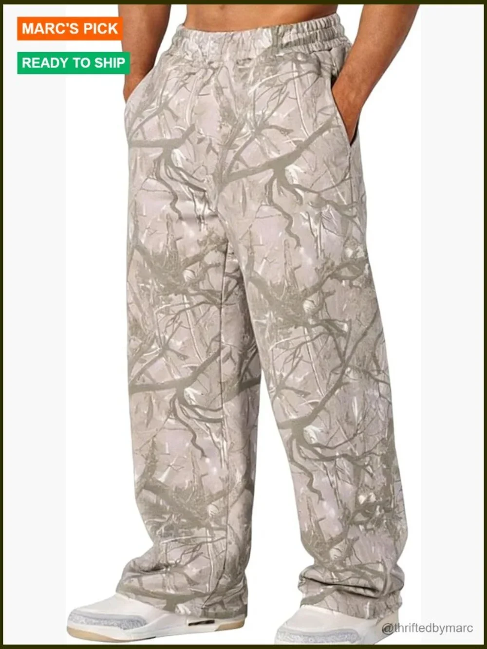 Baggy Camo Cargo Joggers with Pockets Sweatpants Men